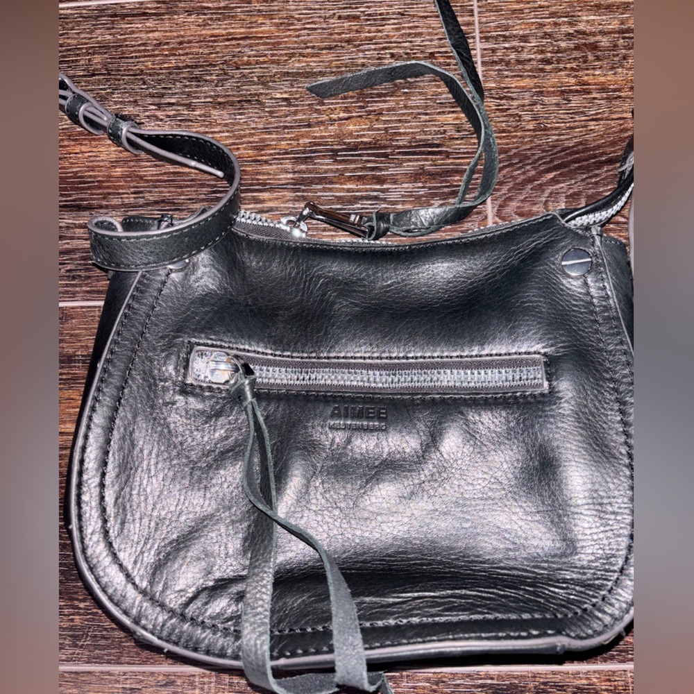 AIMEE Kestenberg Black Leather Crossbody Bag - Picture 2 of 6